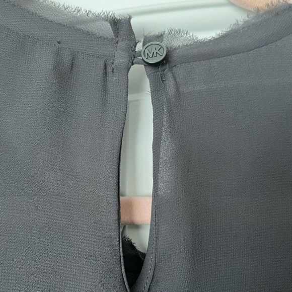 Michael Kors, Classy Grey Semi Sheer Top with Studds - Picture 5 of 7